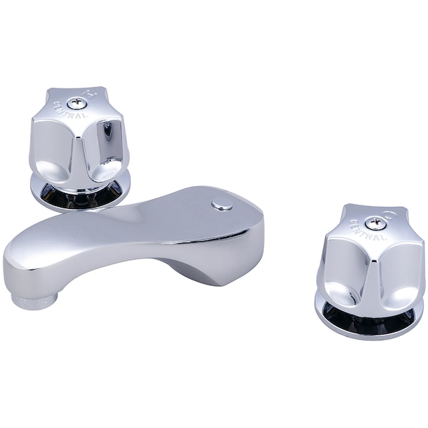 Two Handle Widespread Bathroom Faucet, NPSM, Widespread, Chrome, Weight: 5.1